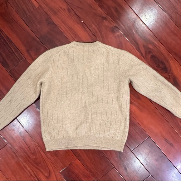 100% Cashmere Tan Cable Winter/Fall Sweater - Picture 7 of 7